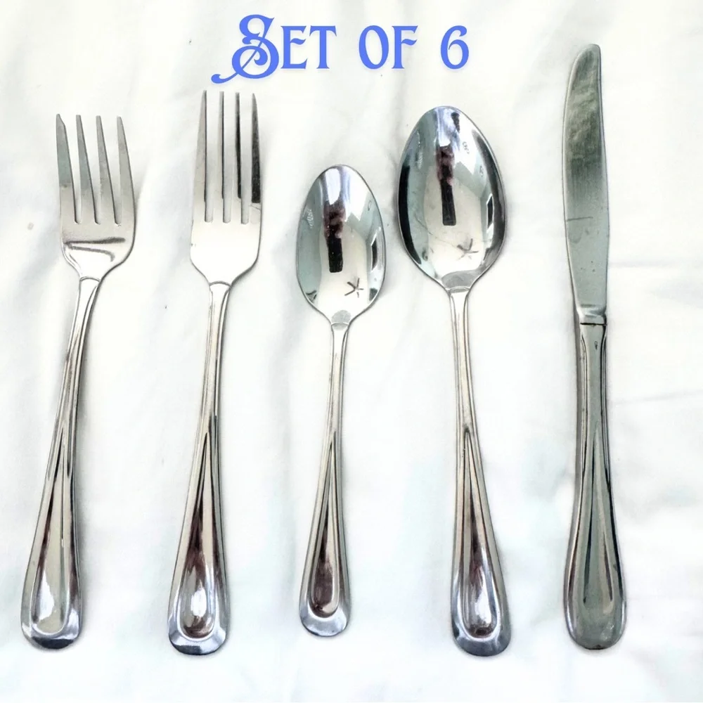 Oneida Flight Stainless Steel Flatware Set Service for 6 Never Used 28 Pieces